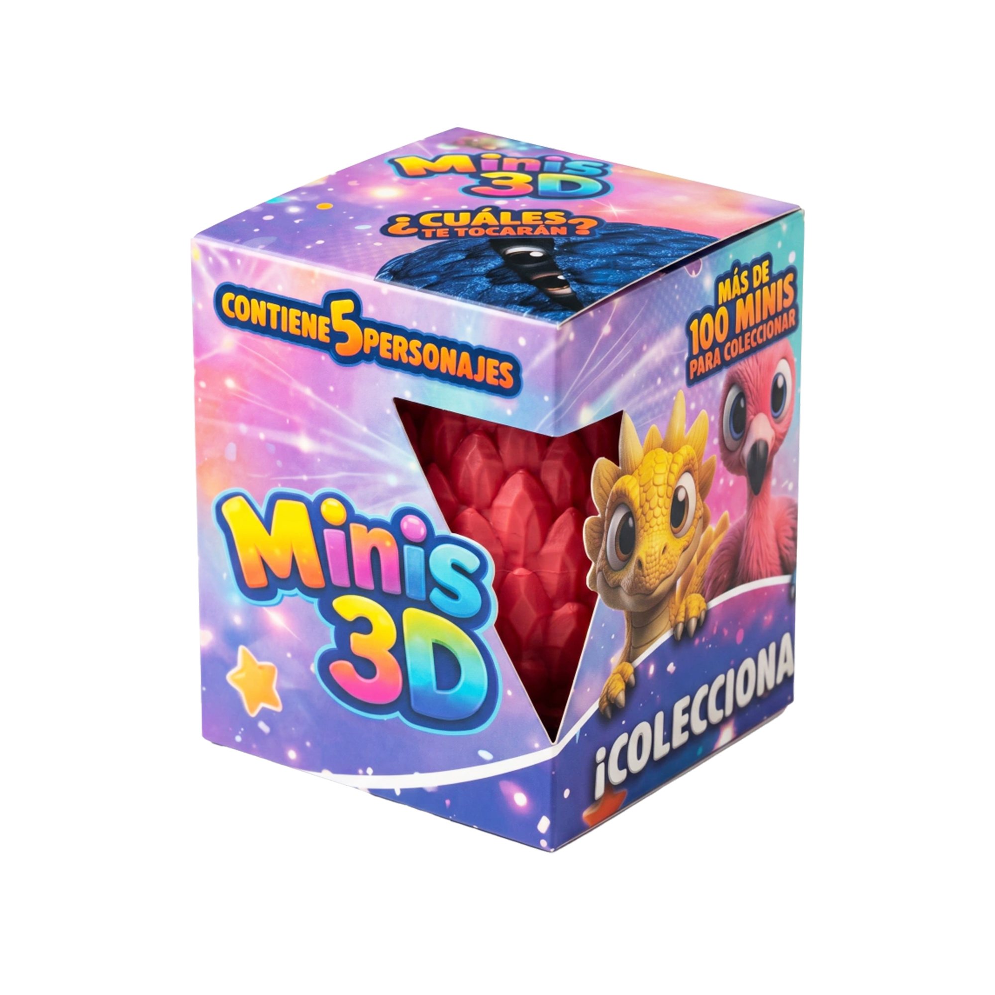 1 huevo sorpresa Minis3D con 5 minis y álbum