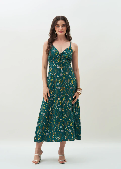 Vestido Super Midi Desfile no Jardim