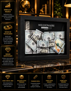 Quadro Decorativo Dólar Dinheiro 3D Millionaire Loading - loja online