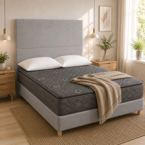 Colchón Queen Espuma Alta densidad Magno Doble Pillow Top 160x190 cm Elite