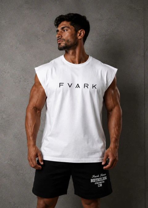 Remera sin mangas Warrior White