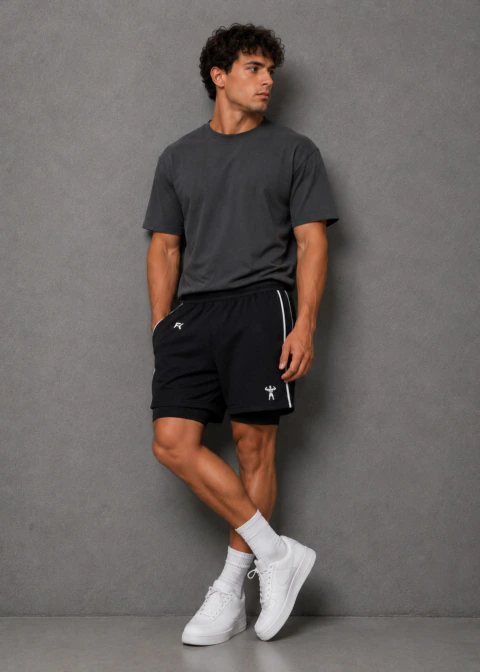 Short Mesh Heavy Black