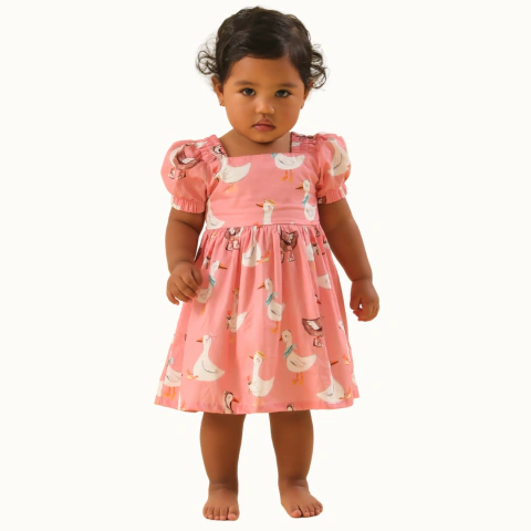 Vestido Manga Patinhas