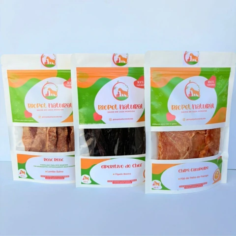 Kit de Petiscos Naturais para Cães e Gatos - VIDA SERENA