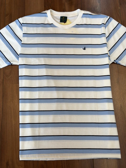 Camiseta Masculina Brooksfield Azul Bebê