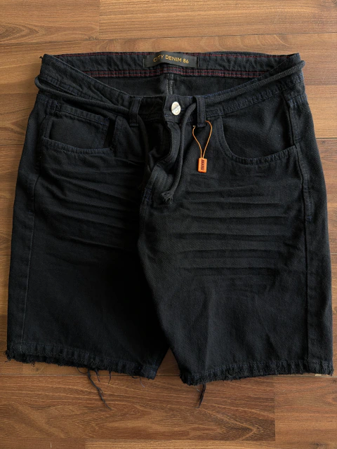 Shorts Modelo jogador City Denim Preto