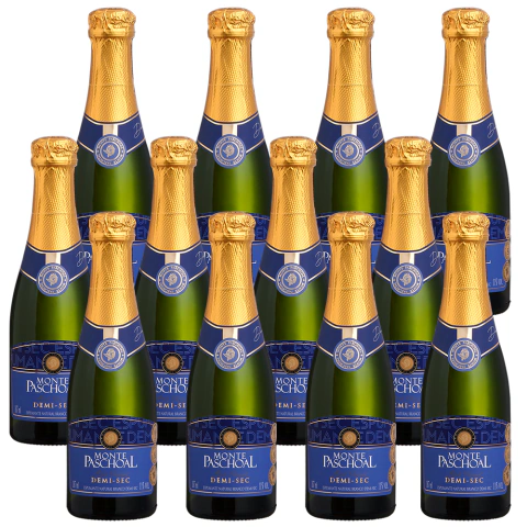 Mini Espumante Monte Paschoal Demi Sec 187ml Pack 12x – Serra Gaúcha, Brasil