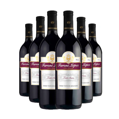 Vinho Faroni Lopez Tinto Suave 6x750ml