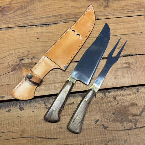 cubiertos asador 20 cm tipo bowie con vaina
