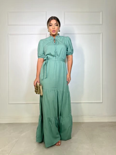 Vestido Longo Menta - Zaya Moda Feminina