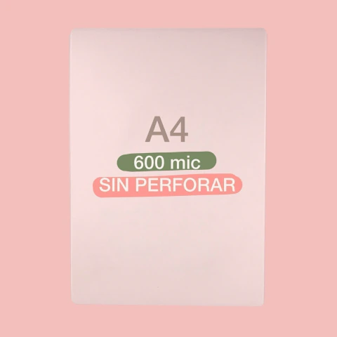 10 tapas A4 transparentes de 600 micrones (06mm) REDONDEADAS SIN PERFORAR - comprar online