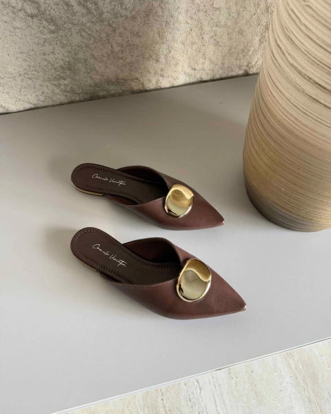 Mule Feminino Agatha Bico Folha