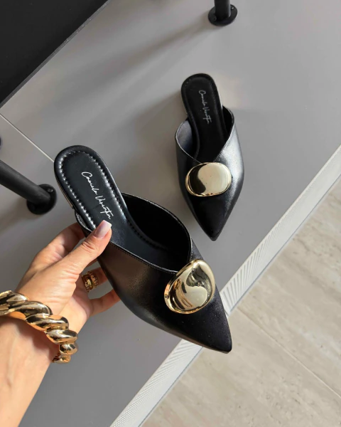 Mule Feminino Agatha Bico Folha