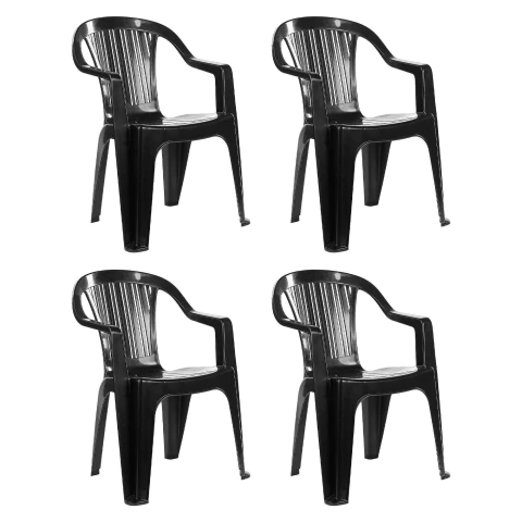 Set de 4 Sillas Titan Plasticas De Jardin - comprar online