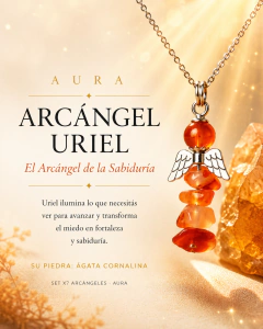 Arcángel Uriel · Ágata Cornalina Collar de Fuerza y Sabiduría — AURA - comprar online