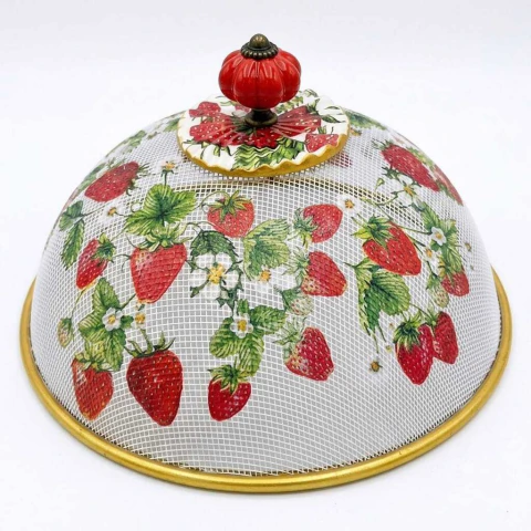 Cloche Fraise Enchantée - Cobre Bolo Artesanal Exclusivo