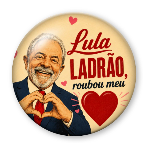 Broche Lula Ladrão (de corações)