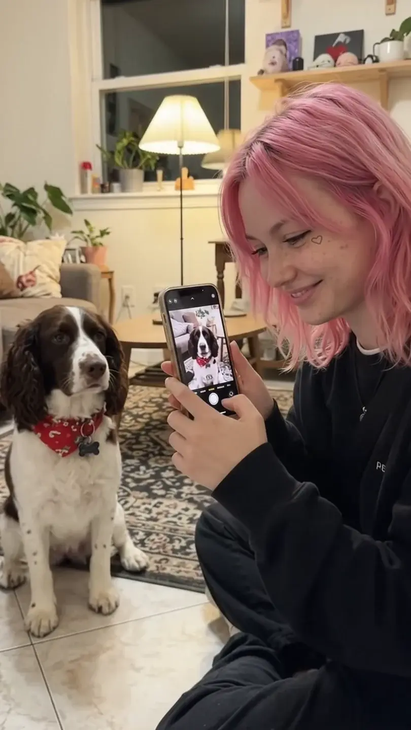 La fotografía de uno de los perritos con la que comenzó el diseño