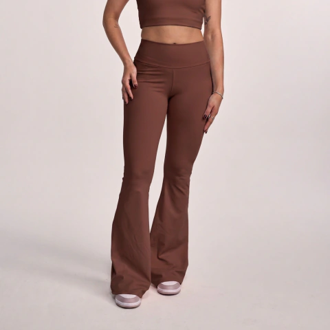 Calça Legging Flare Marrom Gult Soft Energy