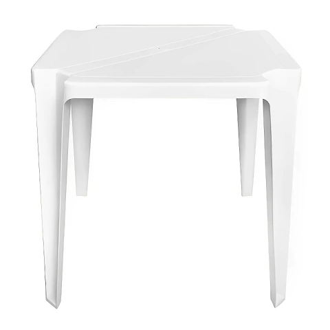 Mesa De Plastico Para Área Externa Comercio Monobloco Branca
