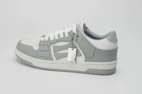 Amiri Skel-Top Low White Grey - comprar online