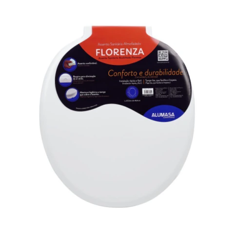 Assento Sanitário Almofadado Florenza Alumasa