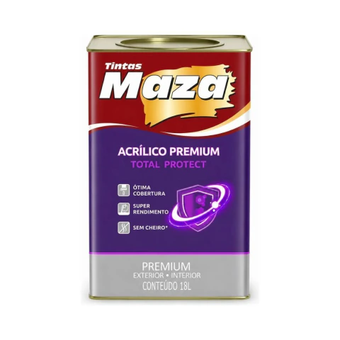 Tinta Acrílico Fosco Premium Total Protect Maza 18 Litros
