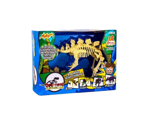 Criaturas Jurásicas, pinta y decora a tu dinosaurio favorito. Modelo: Estegosaurio.
