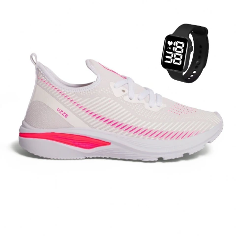 Tênis Esportivo Calce Facil Feminino Masculino Relógio - comprar online