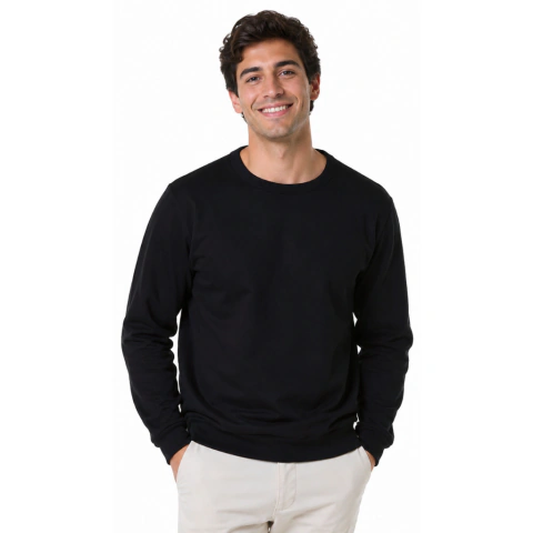 Blusa de Moletom Gola Careca