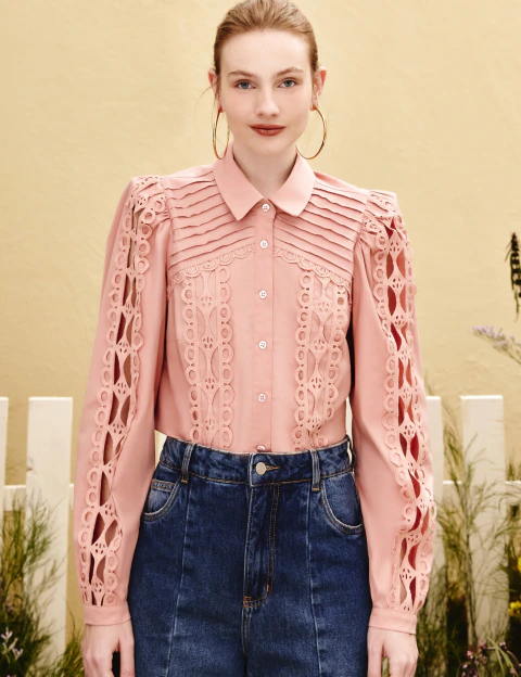 Camisa Tricoline Marta Rosa