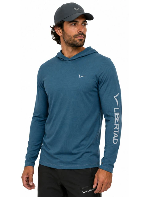 Remera con capucha AZUL