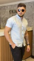LINHO premium Gola Padre 100% algodão | Azul Bebê na internet
