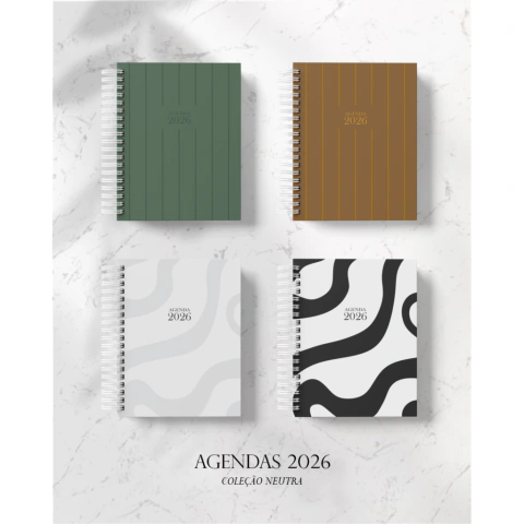Combo Agendas A6 e A5 Neutros 2026