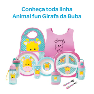 Garrafinha Alumínio Infantil Buba 450ml Canudo Silicone Trava Segurança Cordinha Antiqueda Zoo Animal Fun Escolar - foto 9