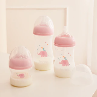 KIT 2 MAMADEIRAS EASY FLOW ELEFANTE ROSA 120/270ML - foto 3