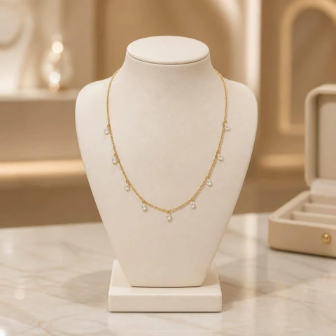 Colar Choker Gotas Pingo de Luz Banhado a Ouro 18K ou Prata - comprar online