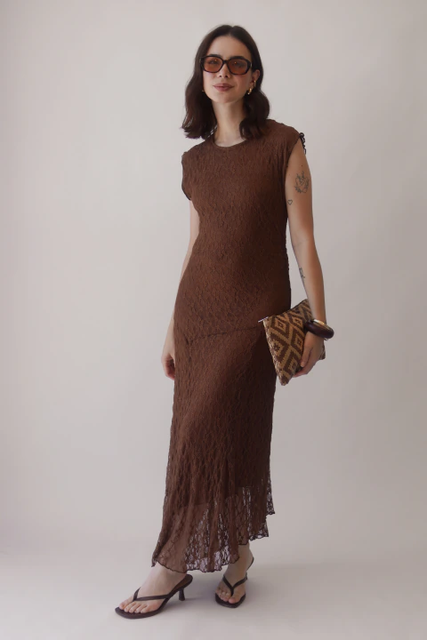 Vestido Longo em Renda
