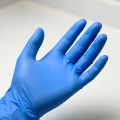 Luva Nitrilica Descartaveis Procedimento Azul Caixa C/100un