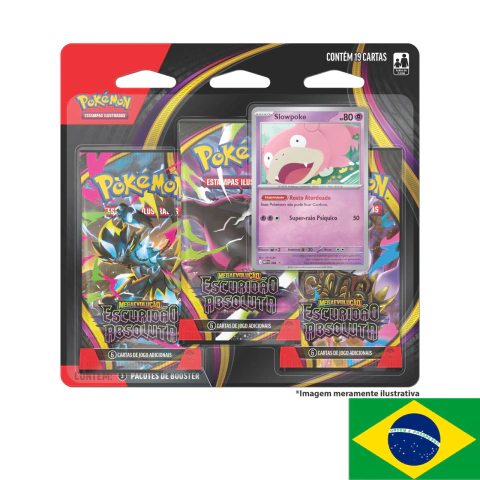 (PT-BR) Pokemon: Blister Triplo - ME05 - Escuridão Absoluta - Slowpoke - Copag