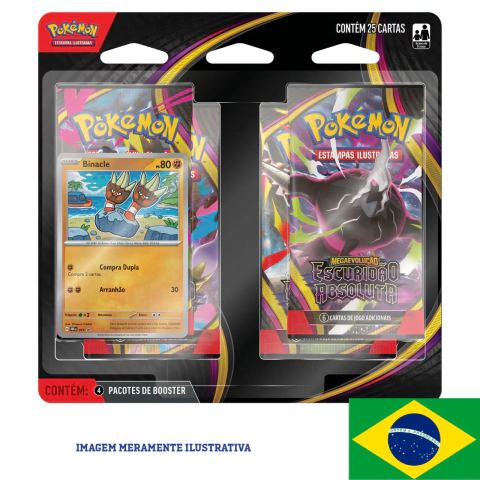 (PT-BR) Pokemon: Blister Quadrúplo - ME05 - Escuridão Absoluta: Binacle - Copag