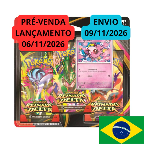 (PRÉ-VENDA) (PT-BR) Pokemon: Blister Triplo - ME06 - Reinado Delta - Copag