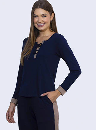 Conjunto Feminino em Moletinho de Viscose com Elastano - 201396
