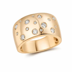 Anel Ouro · Cravação Inglesa · Moissanites 2,75mm · 0,68ct