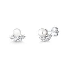 Brinco · Pérola Base Cravejada · Zircônias