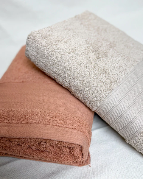 Juego Toalla y Toallon - Beige o Ladrillo