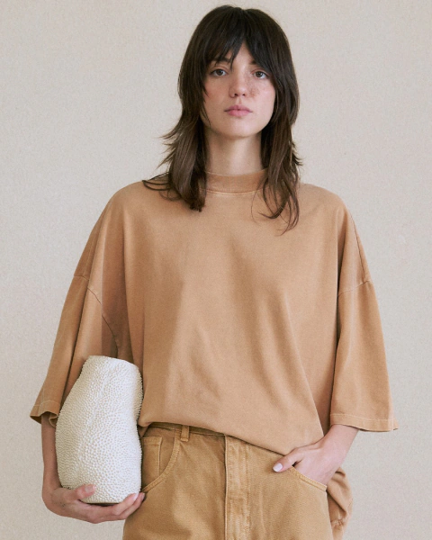 Camiseta Oversized | Mostarda Vintage Washed