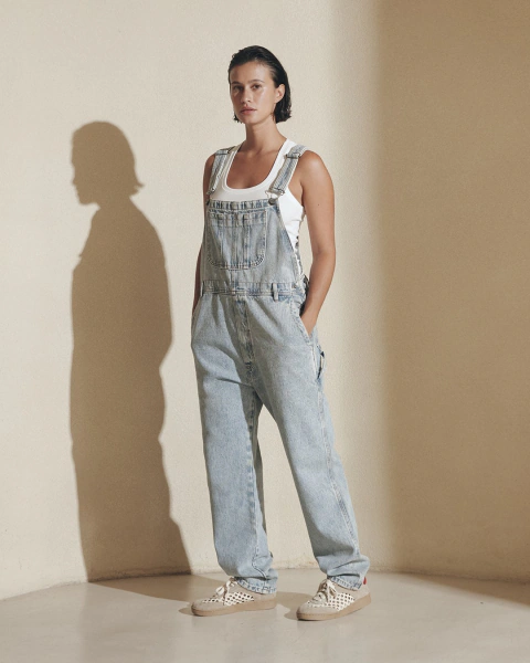 Macacão Jeans Carpinteiro | Azul Claro