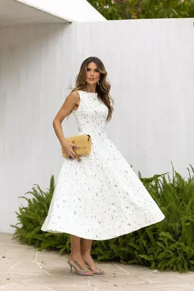 Vestido Midi Dalia Azul