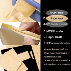 Doypack De Papel Kraft Con Ventana Transparente. - tienda online